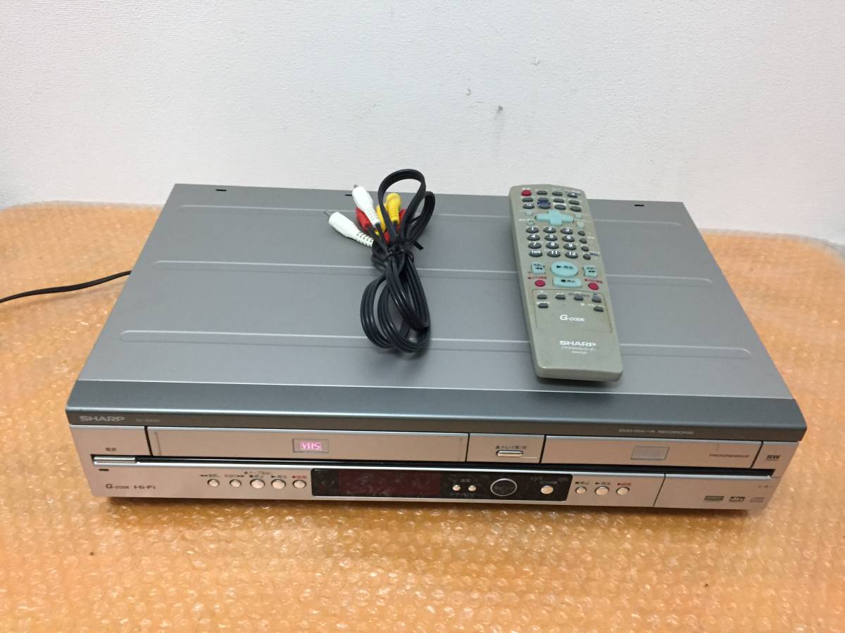 SHARP VHSビデオ一体型DVDレコーダー DV-RW65 一部動作 付属品有り(VHS