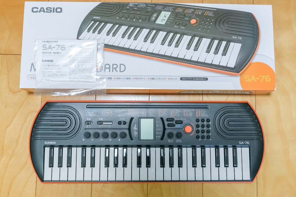 CASIO カシオ ミニ鍵盤 電子キーボード SA-76 ブラックオレンジ