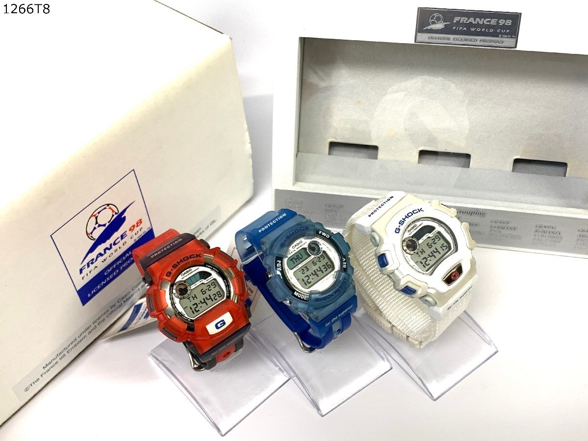 ★ Casio Casio G-Shock G-Shock G-Shock FIFA Чемпионат мира по футболу 1998 года France G-WCUP98 3 Set Quartz Watch Case Box 1266T8-14