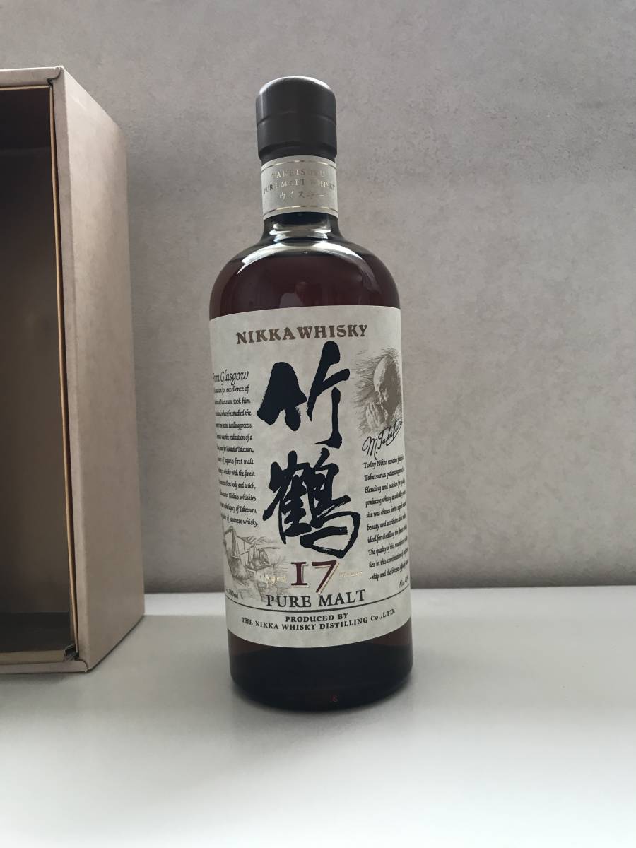未開栓 竹鶴 17年 ピュアモルト スリムボトル 700mL アルコール分 43