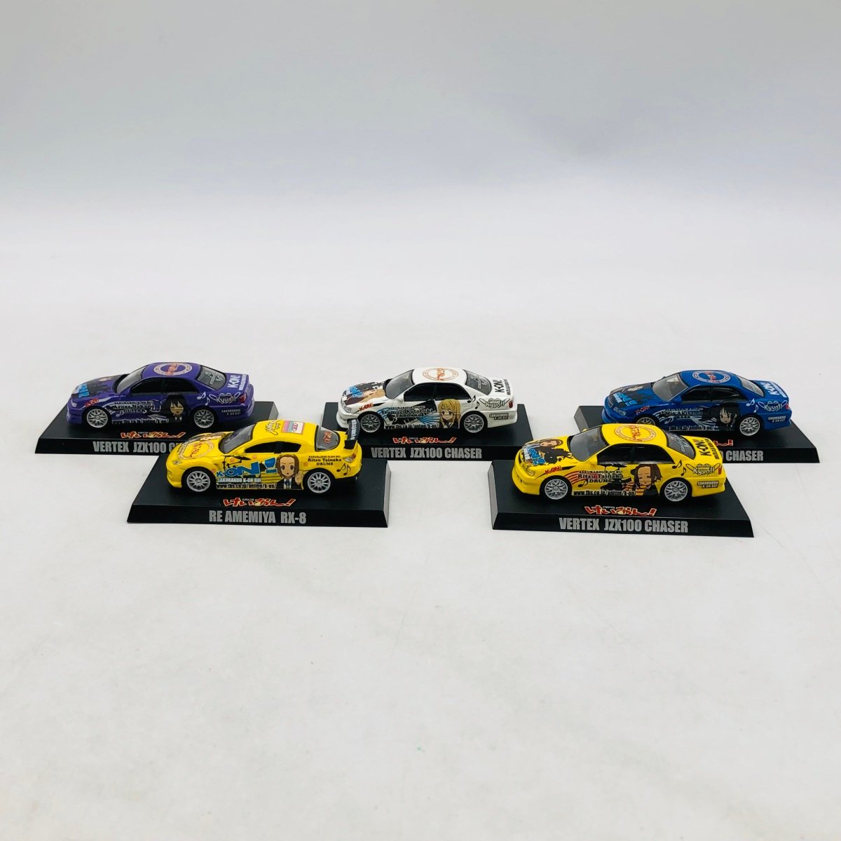 中古品 けいおん! 1/64 痛車ミニカーコレクション 5種セット 田井中律