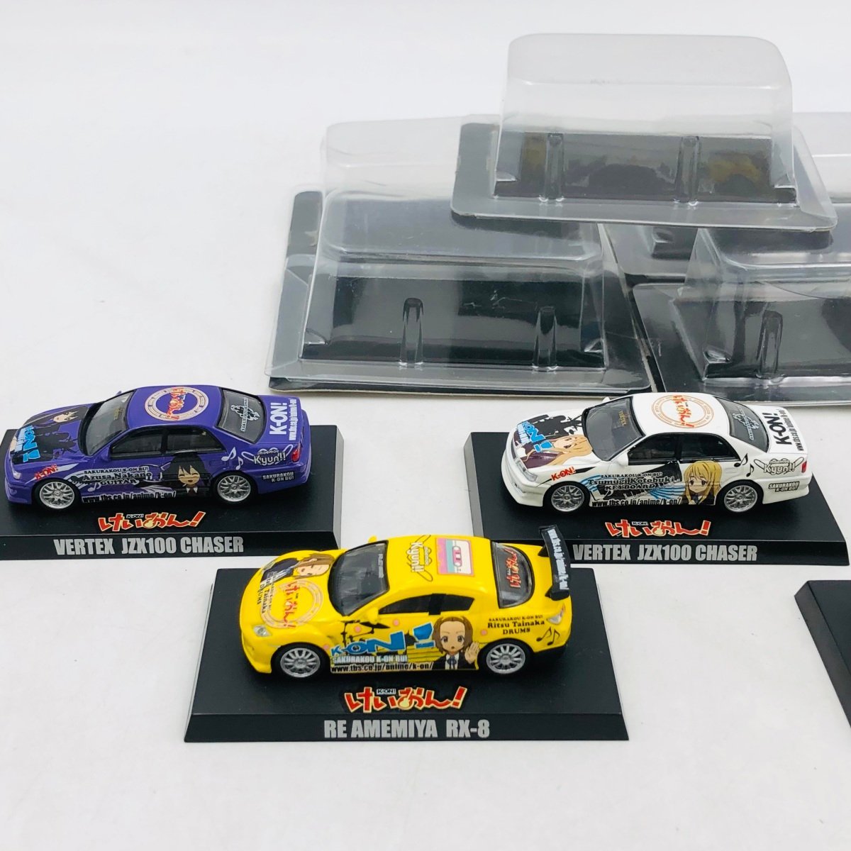 中古品 けいおん! 1/64 痛車ミニカーコレクション 5種セット 田井中律