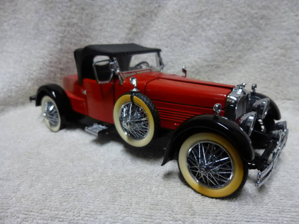 ◆中古 フランクリンミント 1988年製 クラシックカー 1928 Stutz Black Hawk Speedster 全長約21cm◆希少 絶版 ミニチュアモデル_画像2