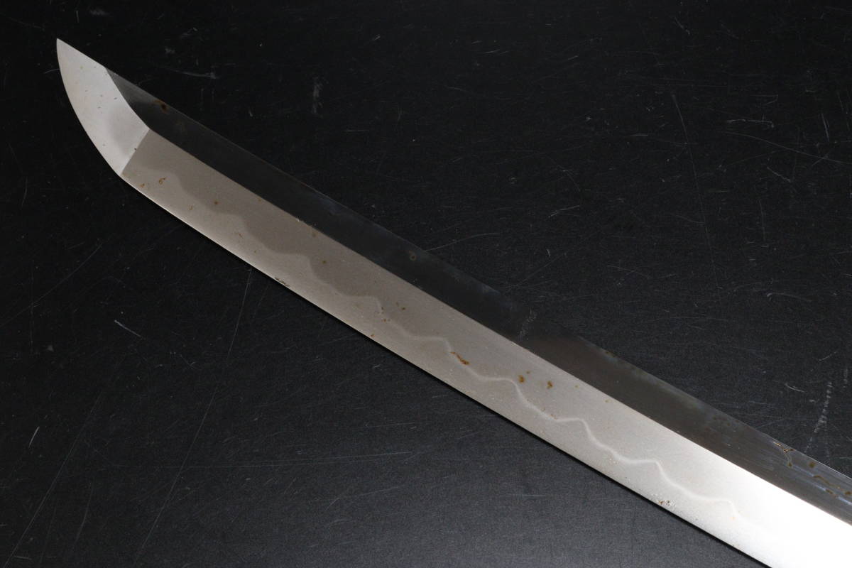 M 日本刀 刀剣 短刀 在銘 大和守國行 白鞘 長さ22.6cm 反り0.2cm 登録