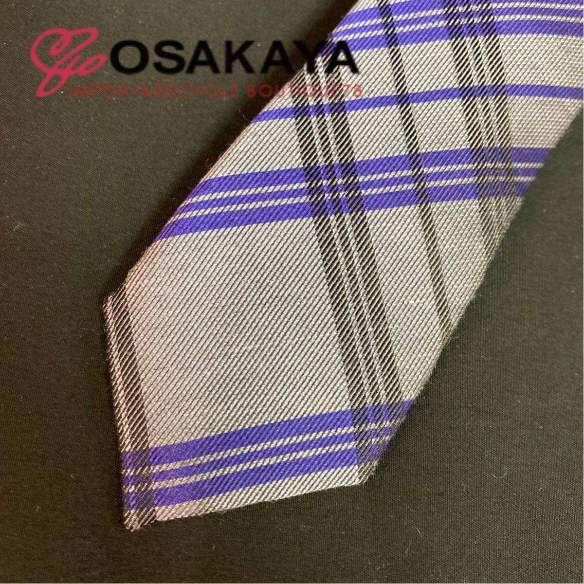  unused Calvin Klein necktie narrow silk gray purple check Calvin Klein business gift present finding employment festival . Father's day 