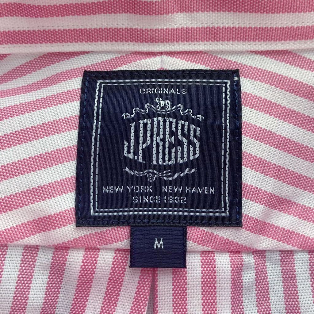 J.PRESS &SON'S originals ジェイプレス オリジナルス OXBD S/S SHIRT オックス ボタンダウン 半袖 シャツ size.M ピンク ストライプ_画像5
