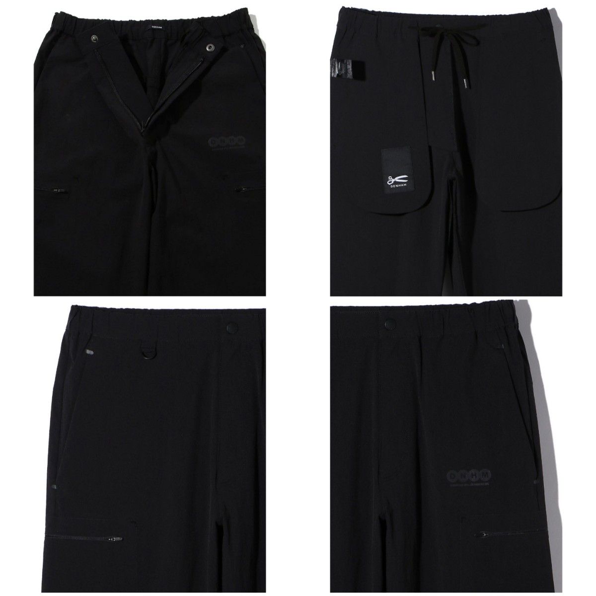 DENHAM 8.5 TECH PANTS BLACK デンハム 8.5分丈パンツ Mサイズ