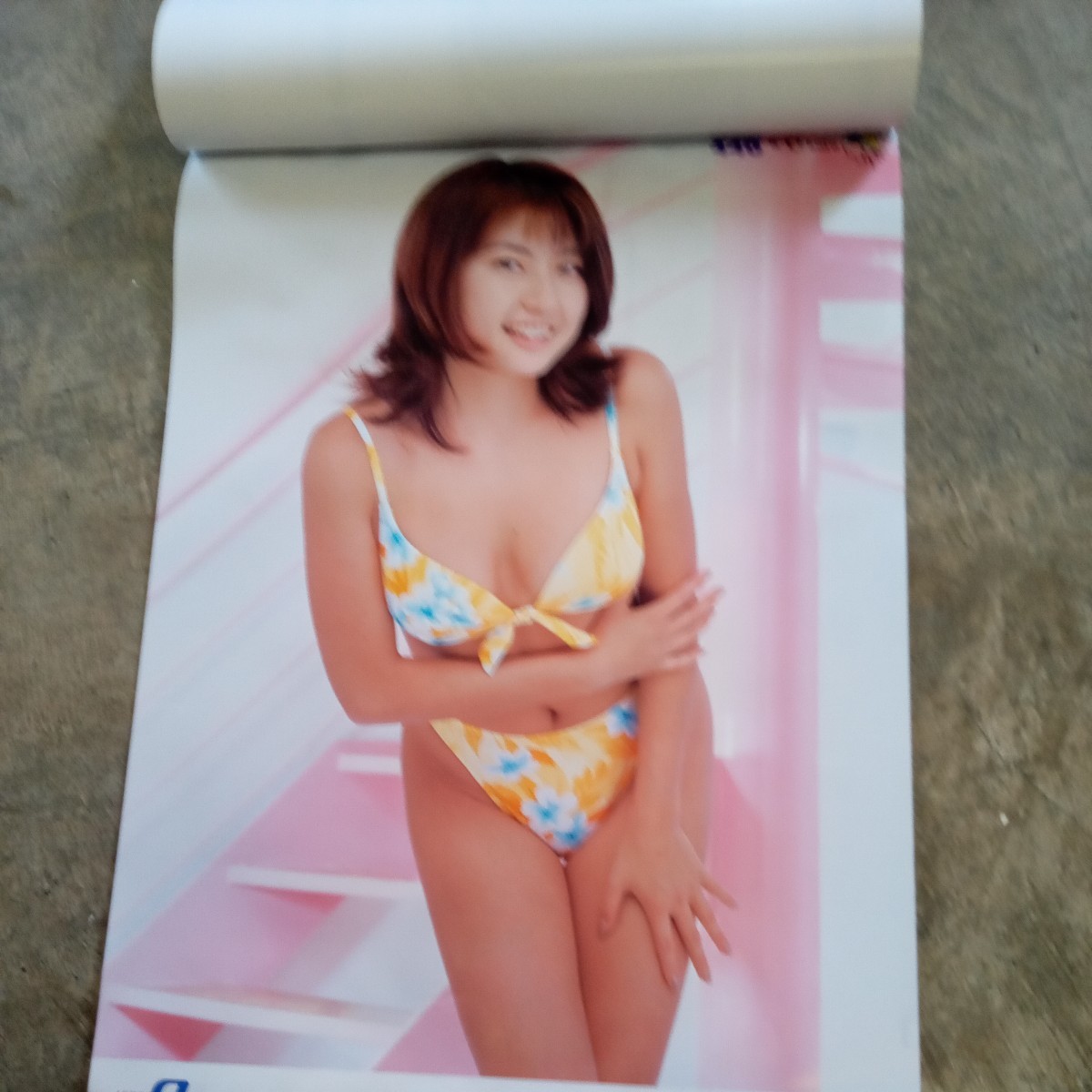  吉田里深 柳明日香 松田純グラビアアイドル1999カレンダー 大阪有線放送　新品　現状品_画像9