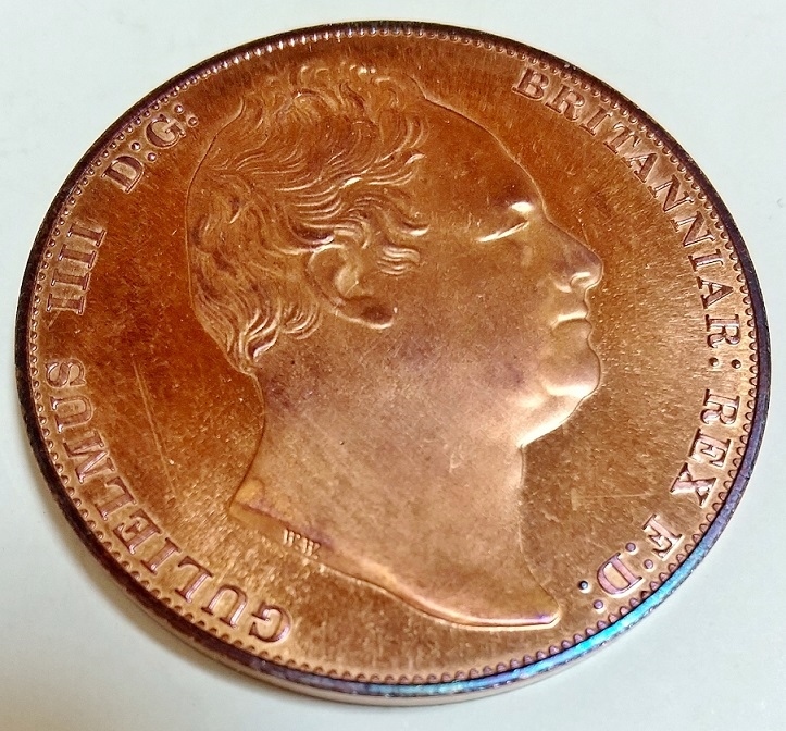 1835年 スリーグレイセス ウィリアム4世 プルーフ 赤銅貨 ファンタジー