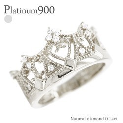 Pt900＆K18 ダイヤモンド 0.14CT リング-