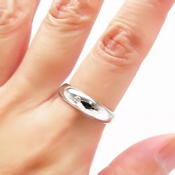 指輪 甲丸 6ｍｍ幅 ダイヤモンド 0.05ct リング 無垢 結婚男女兼用 k18ゴールド 18金 レディース アクセサリー_画像3