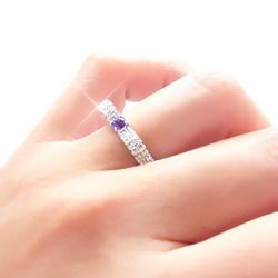 指輪 アメジスト 2月誕生石 ダイヤモンド リング リボン 0.3ct k18ゴールド 18金 レディース ジュエリー アクセサリー_画像3