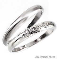 指輪 結婚ペアリング 2本セット ダイヤモンド マリッジリング k18ゴールド 18金 人気 レディース アクセサリー