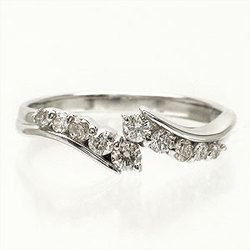 指輪 ダイヤモンド リング k18ゴールド ダイヤ 0.3ct テンダイヤモンド 18金 レディース ジュエリー アクセサリー