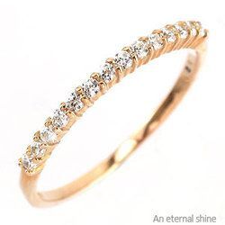指輪 ハーフエタニティリング ダイヤモンド ｋ10ピンクゴールド ｋ10PG ダイヤモンド リング レディース アクセサリー