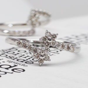 指輪 ダイヤリング フラワーモチーフ ダイヤモンド 0.2ct ｋ18ホワイトゴールド レディース ジュエリー アクセサリー