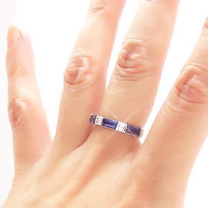 指輪 アイオライト リング ダイヤモンド 0.08ct k18ゴールド 18金 レディース ジュエリー アクセサリー
