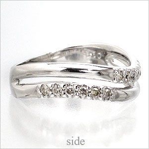 指輪 ピンキーリング ダイヤモンド 小指 ダイヤ 0.1ct リング k18