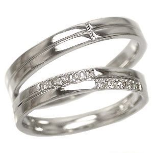指輪 結婚ペアリング 2本セット k18ゴールド 18金 ダイヤモンド 人気 レディース ジュエリー アクセサリー