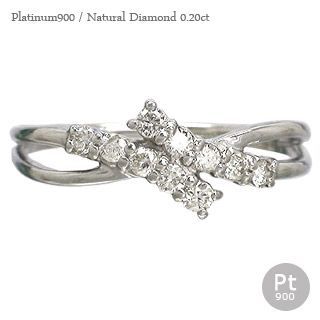指輪 ダイヤモンド リング プラチナ900 pt900 ダイヤ 0.2ct テンダイヤモンド レディース ジュエリー アクセサリー