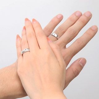 指輪 ペアリング ダイヤモンド 0.3ct 10金 k10ゴールド セットリング 結婚ブライダル マリッジリング 無垢 レディース_画像3