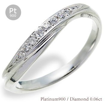 最前線の プラチナ900 0.06ct ダイヤ リング ダイヤモンド 指輪 pt900