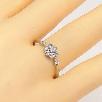 指輪 ダイヤモンド リング 0.16ct リング k18ゴールド アンティーク調 18金 レディース ジュエリー アクセサリー_画像5