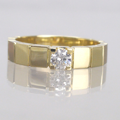 指輪 幅広 ダイヤモンド リング SIクラス ダイヤモンド 0.2ct アップ k18ゴールド 18金 レディース アクセサリー