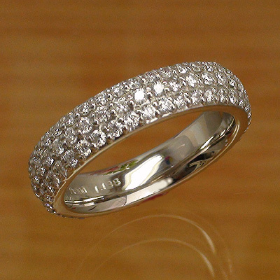 指輪 マイクロパヴェ ダイヤモンド リング フルエタニティリング プラチナ900 pt900 レディース ジュエリー アクセサリー