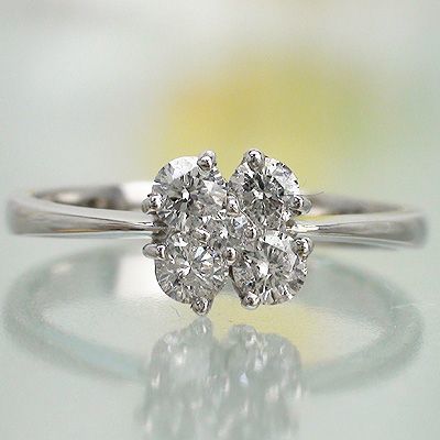 指輪 ダイヤリング フラワー ダイヤモンド 0.42ct プラチナ900 pt900 リング レディース ジュエリー アクセサリー_画像2
