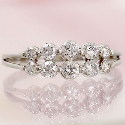 指輪 ダイヤモンド リング k18ゴールド 0.5ct テンダイヤモンド 18金 レディース ジュエリー アクセサリー_画像3