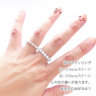 指輪 ハーフエタニティリング 18金 カラーストーン リング k18ゴールド 誕生石 3.0mm レディース アクセサリー_画像6