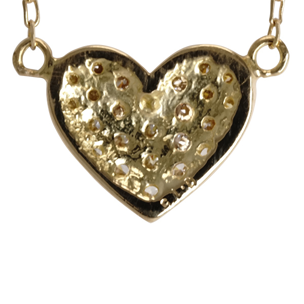 ネックレス レディース ハート パヴェ ダイヤモンド 0.15ct 18金 18k