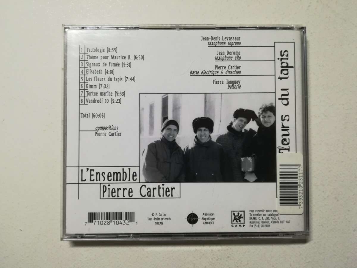 【CD】L'Ensemble Pierre Cartier - Les Fleurs du Tapis 1996年 カナダ盤 チェンバーロック/アヴァンポップ/プログレ_画像2