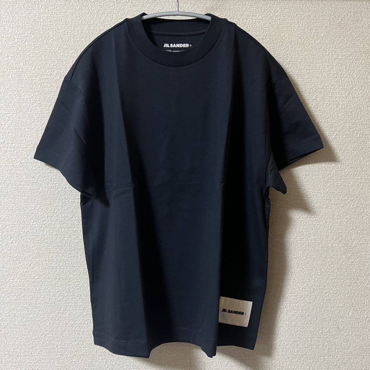 新品 Jil Sander+ ジルサンダー ロゴラベル Tシャツ 1枚　レディース ダークネイビー M Logo Tee_画像7