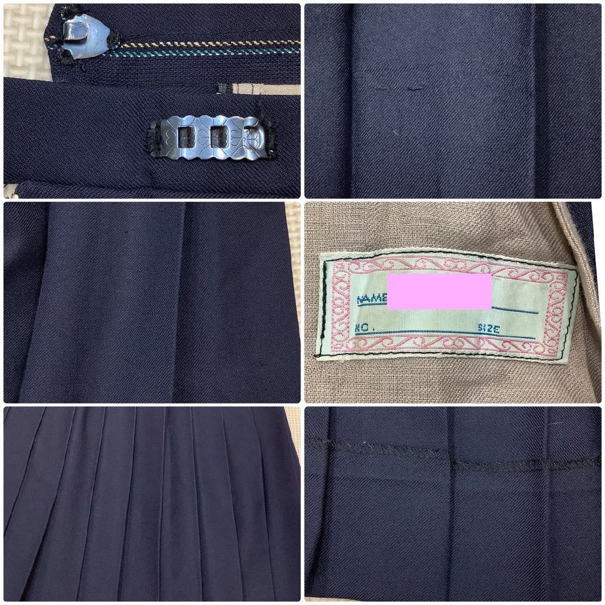 (Y)I862 (中古) 山形県 蔵王第一中学校 セーラー服 上下セット /M/W67/セーラー/スカート/赤2本/jujiya/冬服/制服/学生服/高校/女子学生_画像10