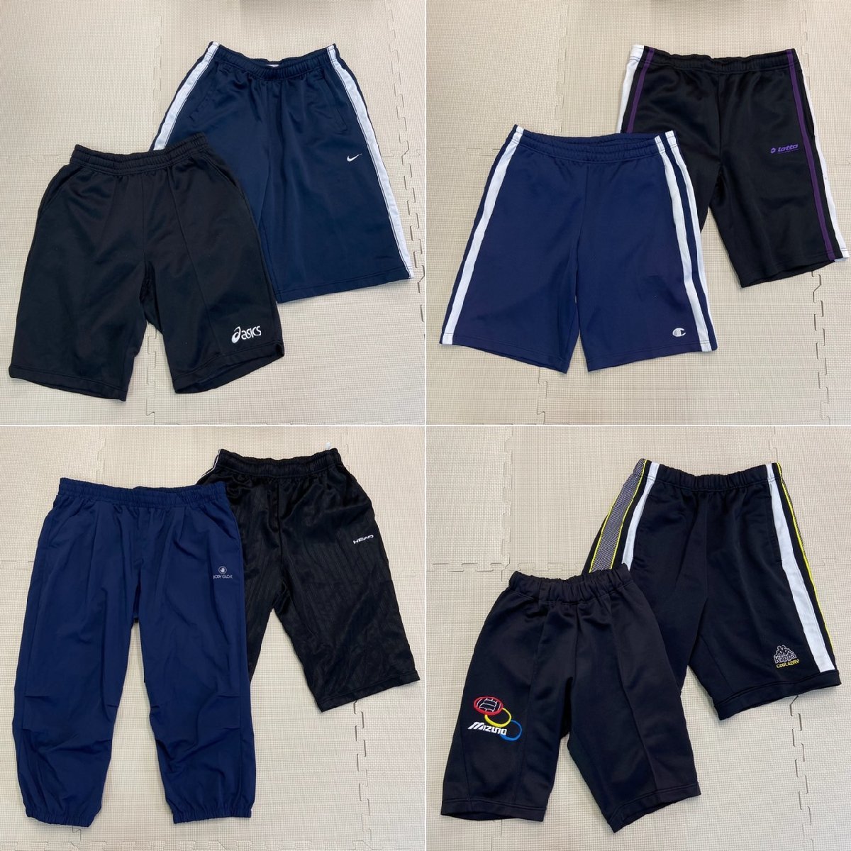(Y)YJ023( box )( used ) sportswear 30 point set /MIZUNO/NIKE/asics/ short sleeves / shorts / men's / lady's / man and woman use / training / set sale 