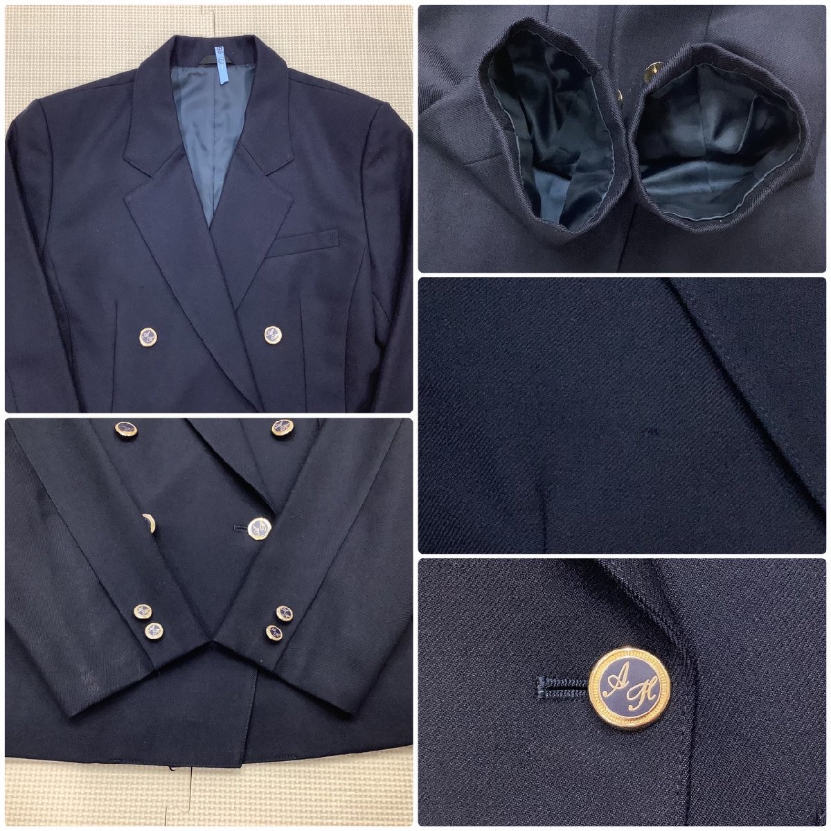 Y)I95 (中古) 山形県 左沢高校 6点セット /160A/M/W69/ブレザー Y)I95 (中古) 山形県 左沢高校 6点セット /160A/M/W69/ブレザー