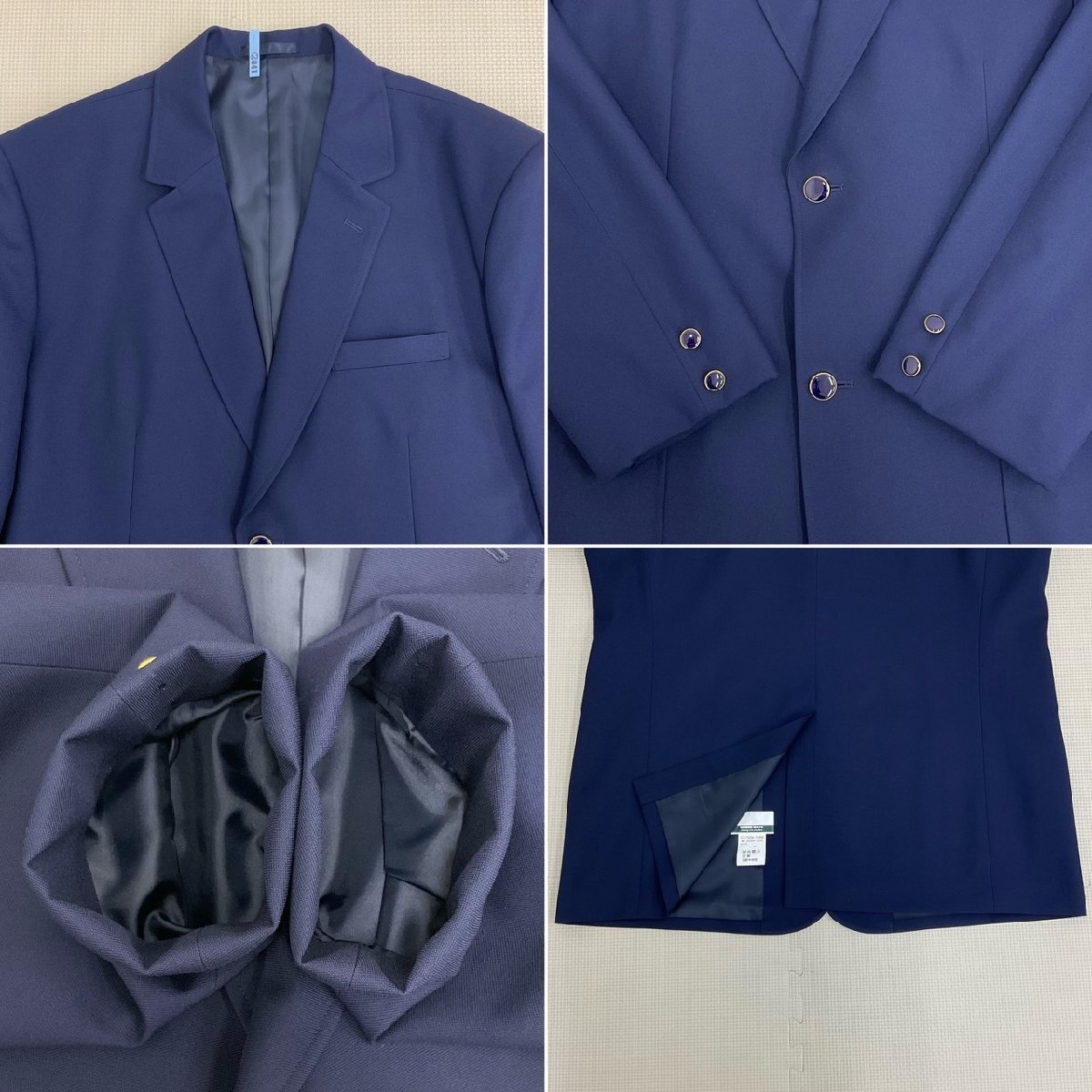 UT363 (中古) 栃木県 日新中学校 男子学生服 3点セット /特大/別寸/W115/ブレザー/ズボン/ネクタイ/GREENMATE/青紺/冬服/制服/卒業生品/_画像5