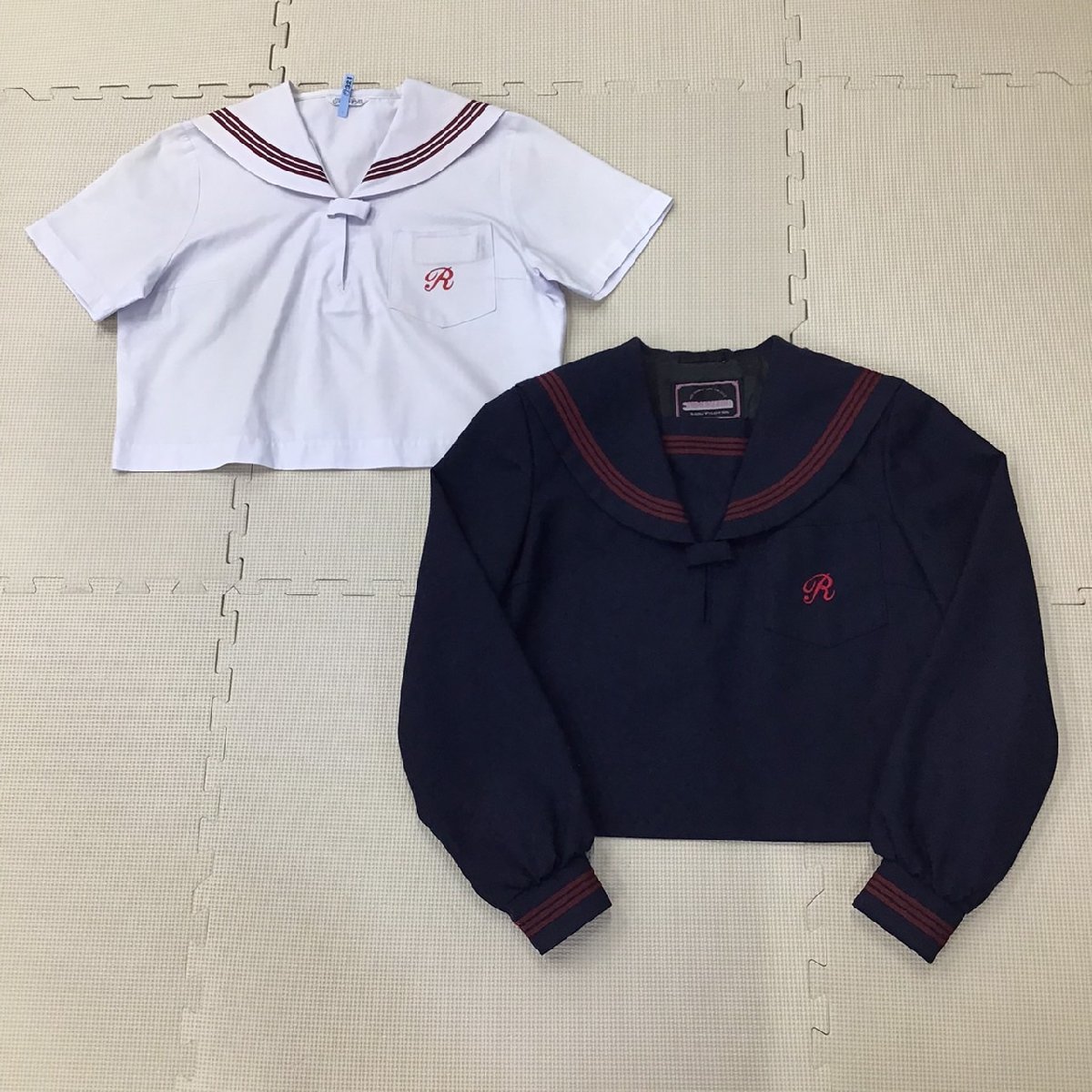 優待特典一覧 OS636 (中古) 兵庫県 加古川市立 陵南中学校 セーラー服 5点 学生服