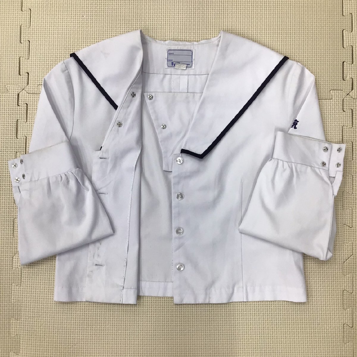 O350 (中古) 広島県 高揚高校 セーラー服 上下セット /希少/160A O350 (中古) 広島県 高揚高校 セーラー服 上下セット /希少/160A