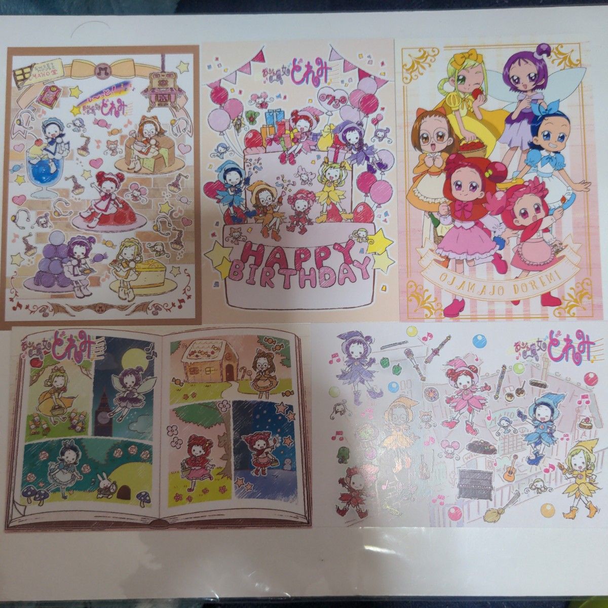 おジャ魔女どれみ おとぎ話 グラフアート ポストカード 5点セット