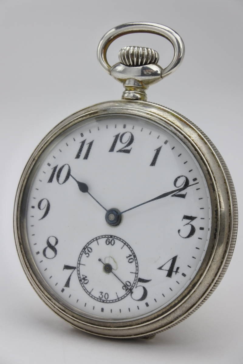 SEIKOの貴重な懐中時計☆大正頃製 セイコー（精工舎）ワールド SEIKO WORLD SKS 銀製ケース 手巻懐中時計 国産名機の画像2