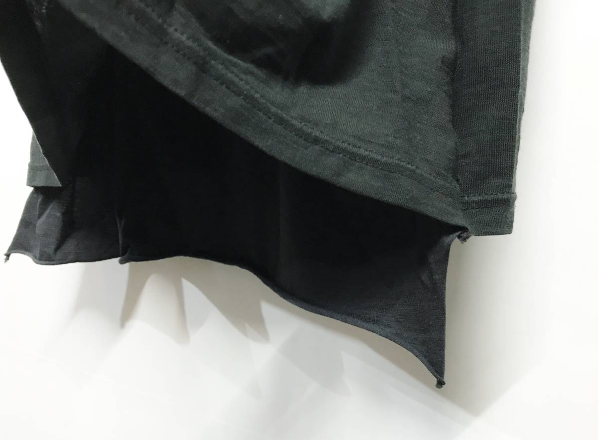 DEVOA デヴォア フェイクレイヤードショートスリーブカットソー ブラック 1 半袖 Tシャツ 日本製の画像7