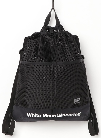 White Mountaineering × PORTER MESH BACKPACK ブラック メッシュバックパック リュックサック 鞄 ホワイトマウンテニアリング×ポーター