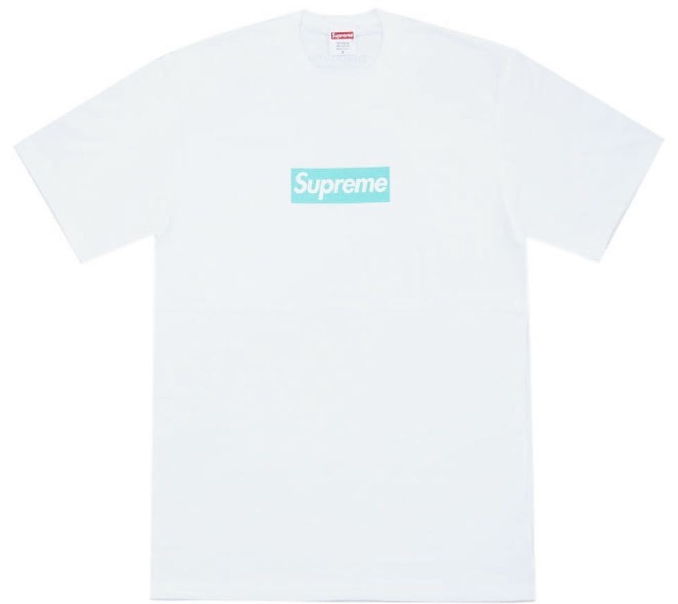 原宿店購入レシート付き 新品 Supreme x Tiffany&Co. Box Logo Tee シュプリーム ティファニー ボックスロゴ Tシャツ M 白 ホワイト_画像1