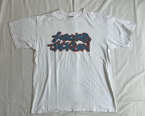 90's 00's ビンテージ バンドT Tシャツ ルシャス・ジャクソン LUSCIOUS JACKSON Grand royal 両面 anvil 白 サイズL [l-0674]の画像2