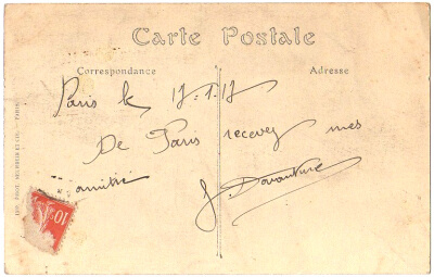 アンティーク ポストカード サクレクール寺院 1910頃 フランス パリ 日本未発売 送料無料★ap1454_画像2
