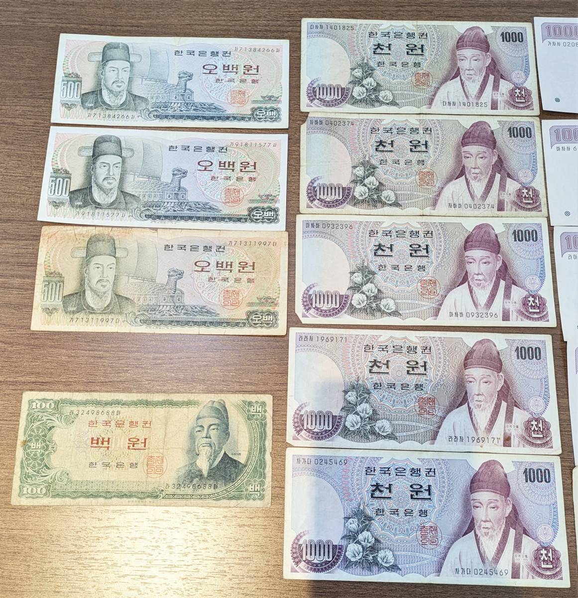 ★ 外国紙幣 韓国 古紙幣 ウォン 大量 おまとめ 整理品_画像2