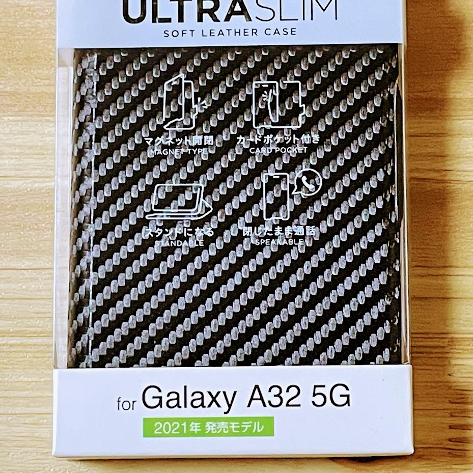 エレコム Galaxy A32 5G SCG08 手帳型ケース ウルトラスリム マグネット 磁石 スマホ ソフトレザーカバー カーボンブラック 211_画像6